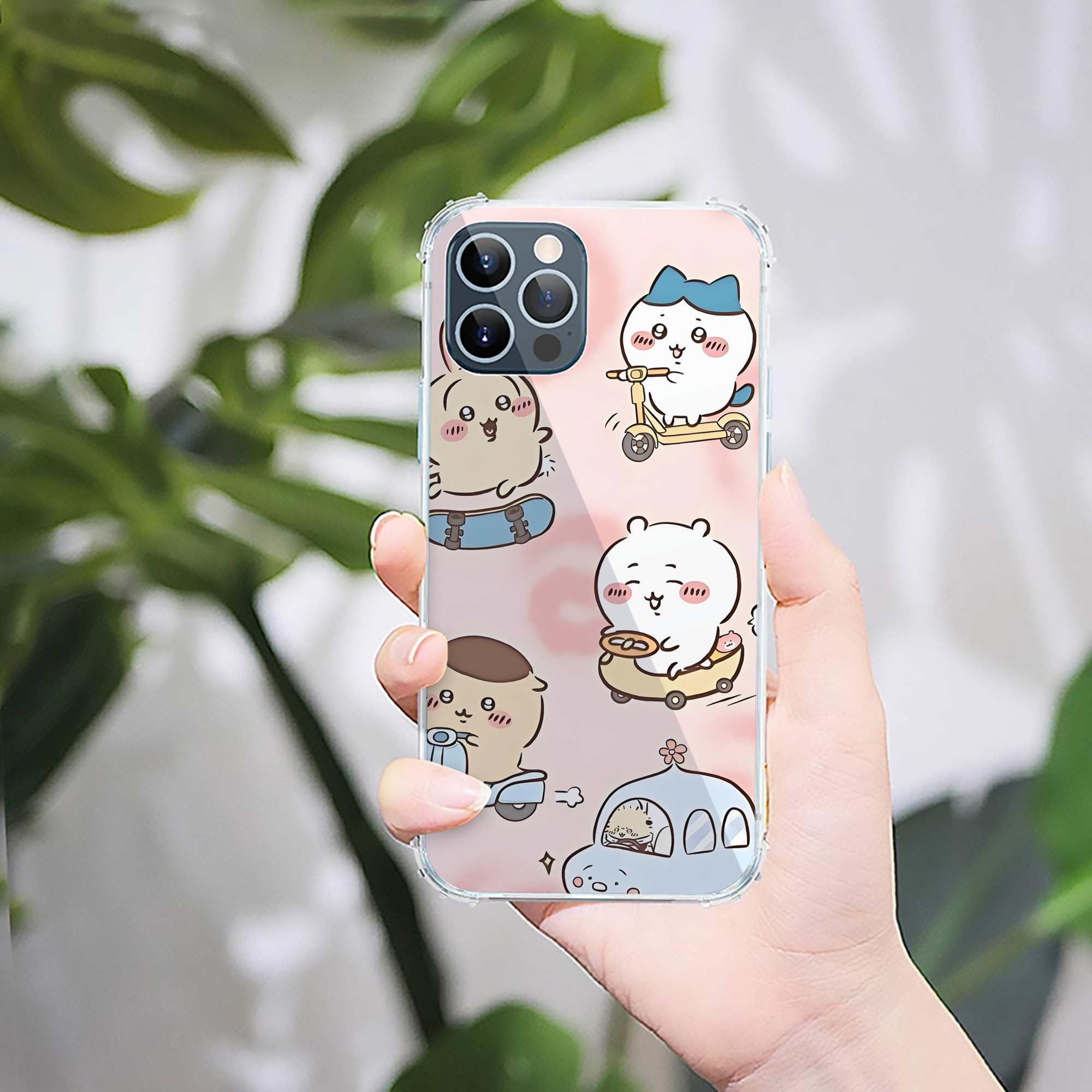 （画像用） ちいかわ Chii-kawa 【iPhone 12シリーズ対応】透明スマホケース（クリアソフトケース）